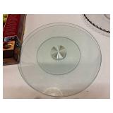 2 Glass Round Serving Trays 2 Glass Round Serving Trays