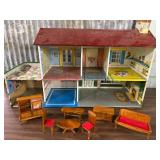 Vintage Marx Colonial Doll House and Furniture Vintage Marx Colonial Doll House and Furniture