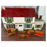 Vintage Marx Colonial Doll House and Furniture Vintage Marx Colonial Doll House and Furniture