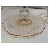 Pink Depression Bowl and Serving Tray Pink Depression Bowl and Serving Tray