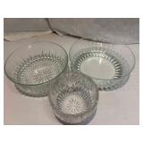 Collection of Three Glass Serving Bowls Collection of Three Glass Serving Bowls