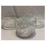 Collection of Three Glass Serving Bowls Collection of Three Glass Serving Bowls