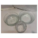 Collection of Three Glass Serving Bowls Collection of Three Glass Serving Bowls