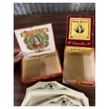 Vintage Wooden Cigar Boxes and Crumb Scraper Set Vintage Wooden Cigar Boxes and Crumb Scraper Set