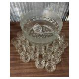 Glass Punch Bowl Set Glass Punch Bowl Set