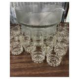 Glass Punch Bowl Set Glass Punch Bowl Set