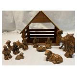 Ceramic Nativity Set with Manger Ceramic Nativity Set with Manger