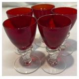 Ruby Red Cordial Glasses Ruby Red Cordial Glasses