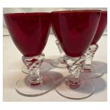 Ruby Red Cordial Glasses Ruby Red Cordial Glasses