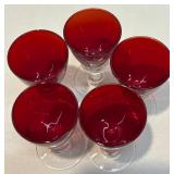 Ruby Red Cordial Glasses Ruby Red Cordial Glasses