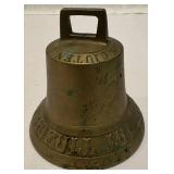 Vintage Swedish Brass Christmas Bell Vintage Swedish Brass Christmas Bell