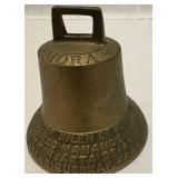 Vintage Swedish Brass Christmas Bell Vintage Swedish Brass Christmas Bell