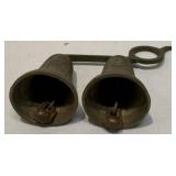 Double Brass Bells with Finger Loop Double Brass Bells with Finger Loop