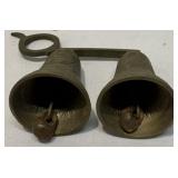 Double Brass Bells with Finger Loop Double Brass Bells with Finger Loop
