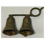 Double Brass Bells with Finger Loop Double Brass Bells with Finger Loop