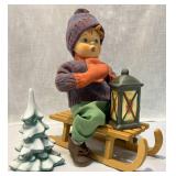 Hummel Porcelain Doll - Ride Into Christmas 1991 Hummel Porcelain Doll - Ride Into Christmas 1991