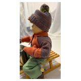 Hummel Porcelain Doll - Ride Into Christmas 1991 Hummel Porcelain Doll - Ride Into Christmas 1991