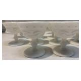 Vintage Fostoria Wistar Milk Glass Goblets Vintage Fostoria Wistar Milk Glass Goblets