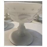 Vintage Fostoria Wistar Milk Glass Goblets Vintage Fostoria Wistar Milk Glass Goblets