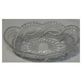 Beautiful Glass Serving Bowl and 2 Vintage Dishes Beautiful Glass Serving Bowl and 2 Vintage Dishes