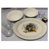 Turkey Platter, Serving Bowls, Dessert Bowls, Small Pitchers Turkey Platter, Serving Bowls, Dessert Bowls, Small Pitchers