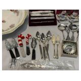 Variety of Serving Utensils and Vintage Bowl Variety of Serving Utensils and Vintage Bowl