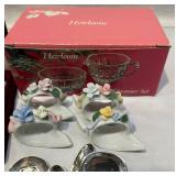 Variety of Serving Utensils and Vintage Bowl Variety of Serving Utensils and Vintage Bowl