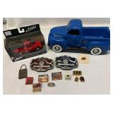Collection of Ford Pins, UAW Belt Buckles, Ford Trucks Collection of Ford Pins, UAW Belt Buckles, Ford Trucks