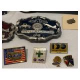 Collection of Ford Pins, UAW Belt Buckles, Ford Trucks Collection of Ford Pins, UAW Belt Buckles, Ford Trucks
