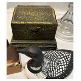 Oil Lamp, Vintage Clock, Wood Boxes, Animals Oil Lamp, Vintage Clock, Wood Boxes, Animals