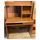 Wood Desk and Wood Bookcase Wood Desk and Wood Bookcase