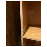Wood Desk and Wood Bookcase Wood Desk and Wood Bookcase