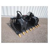LandHonor 72" Skid Steer Skeleton Rock Bucket w/Grapple LandHonor 72" Skid Steer Skeleton Rock Bucket w/Grapple