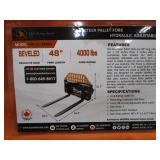 Wolverine 48" Skid Steer Hydraulic Adjustable Pallet Forks Wolverine 48" Skid Steer Hydraulic Adjustable Pallet Forks