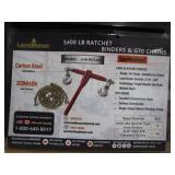 LandHonor (8) 5/16"-3/8" 5400lb Ratchet Load Binders & (16) 20 LandHonor (8) 5/16"-3/8" 5400lb Ratchet Load Binders & (16) 20