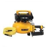DEWALT 6 Gal. 165 PSI18-Gauge Brad Nailer and Heavy-Duty Pancake Electric Air Compressor Combo Kit   Customer Returns See Pictures