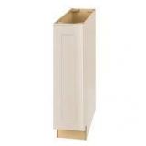 Hampton Bay Avondale 9 in. W x 24 in. D x 34.5 in. H Ready to Assemble Plywood Shaker Base Kitchen Cabinet in Antique White  Customer Returns See Pictures