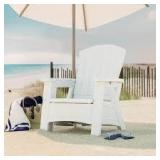 Suncast Ice Cube White Plastic Adirondack Chair   Customer Returns See Pictures