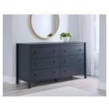 Signature DESIGN BY ASHLEY Simmenfort Blue 6 Drawers 60.75 in. Dresser   Customer Returns See Pictures