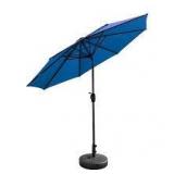 WESTIN OUTDOOR Peyton 9 ft. Market Patio Umbrella in Royal Blue with Bronze Round Base    Customer Returns See Pictures