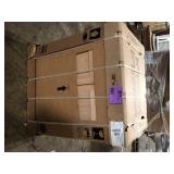 Hampton Bay 30 in. W x 24 in. D x 34.5 in. H Assembled Sink Base Kitchen Cabinet in Unfinished with Recessed Panel Customer Returns See Pictures