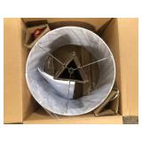 Hampton Bay Keiss 60 in. Chrome and Clear Acrylic Standard Floor Lamp with White Fabric Shade  Customer Returns See Pictures