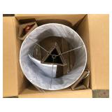 Hampton Bay Keiss 60 in. Chrome and Clear Acrylic Standard Floor Lamp with White Fabric Shade  Customer Returns See Pictures
