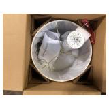 Hampton Bay Sosebee 24 in. White Terrazzo/Brass Gold Terrazzo Hourglass Table Lamp   Customer Returns See Pictures