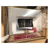 Home Decorators Collection Melpark 24 in. Single Sink White Bath Vanity with White Engineered Marble Top (Assembled)  Customer Returns See Pictures