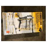 MetalTech Jobsite Series 3.3 ft. L x 6.3 ft. H x 2.6 ft. D Scaffold Work Platform with Safety Rail and Tool Tray, 900 lb. Capacity  Customer Returns See Pictures