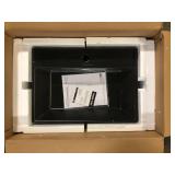Claire 24 in. Ceramic Matte Black Console Sink Basin Black Legs by Swiss Madison   Customer Returns See Pictures