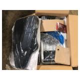 ComHoma Gaming Chair Fabric w/ Pocket Spring Cushion Ergonomic Computer Chair w/Headrest,Footrest,Lumbar Support,Black and White   Customer Returns See Pictures