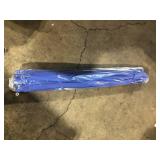 WESTIN OUTDOOR Peyton 9 ft. Market Patio Umbrella in Royal Blue with Bronze Round Base    Customer Returns See Pictures