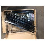 HDX Steel Wire Garage Storage Tote Rack with Casters for 27 Gal. Totes in Black (22 in. W x 69 in. H x 28.5 in. D)  Customer Returns See Pictures